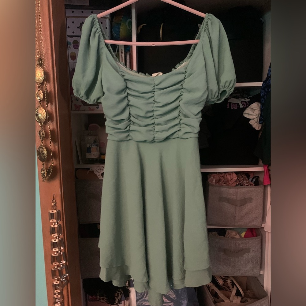 Green Altard state mini dress